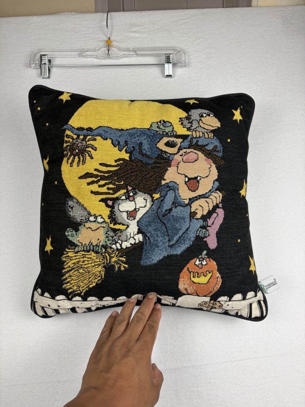 Riverdale Halloween Pillow Witch Moon Cats Pumpkin Tapestry USA Decorative